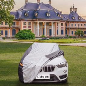 img 3 attached to 🚗 XicBoom SUV Car Cover - Waterproof All Weather Outdoor Protection, 2 Layers Full Cover with Zipper, Sun Rain Snow UV Shield, Fits SUV Jeep-Length (up to 175 inches)