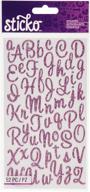 adorn your crafts with sticko sweetheart pink script alphabet stickers logo