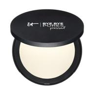 💫 it cosmetics bye bye pores pressed finishing powder - universal translucent shade with anti-aging peptides, silk & collagen - 0.31 oz - buy now! logo