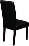 🪑 stylish monsoon pacific villa faux leather dining chairs (set of 2) in classic black logo