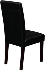 img 1 attached to 🪑 Stylish Monsoon Pacific Villa Faux Leather Dining Chairs (Set of 2) in Classic Black