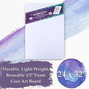 img 3 attached to 🎨 Grafix IAB2432 ½” Foam Core Art Board: Durable, Light-Weight, Water-Resistant, and Reusable - Perfect for Stretching Watercolor Paper, 24" X 32" in White