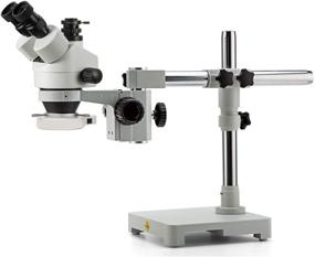 img 4 attached to 🔬 SWIFT S7 7X-45X Trinocular Stereo Microscope on Single-Arm Boom Stand with Wide-Field 10X Eyepieces, 0.7X-4.5X Zoom Objective Lens, and 56-Bulb LED Ring Light