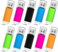 📦 10-пачка флеш-накопителей на 16 гб каждый - alihelan usb 2.0 thumb drive оптовый блок памяти jump drive pen drive zip drive с индикатором led для хранения данных и обмена файлами - многоцветный, 16g логотип