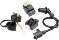 высокопроизводительный комплект зажигания goofit ignition coil cdi solenoid relay voltage regulator kit для двигателей gy6 50cc 125cc 150cc atv go kart dirt bike pit bike scooter moped: ultimate power boost! логотип