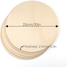 img 3 attached to 🪵 LUTER 5 Pack of 10-inch Unfinished Wooden Circles for DIY Crafts, Wooden Circle Sign - Wood Cutouts for Improved SEO