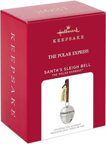 img 2 attached to 🔔 Hallmark Keepsake Christmas Ornament 2021 - The Polar Express Santa's Sleigh Bell: Authentic Metal Collectible