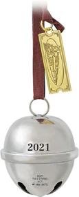 img 3 attached to 🔔 Hallmark Keepsake Christmas Ornament 2021 - The Polar Express Santa's Sleigh Bell: Authentic Metal Collectible