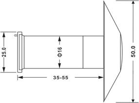 img 3 attached to 🚪 Earl Diamond Premium Solid Brass Door Viewer/Peephole with Heavy Duty Rotating Privacy Cover for 1-3/8&#34; to 2-1/6&#34; Doors - Safety Peek Peep Hole for Home, Office, and Hotel - Satin Nickel Finish