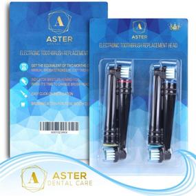 img 2 attached to 16 Pack of Aster Compatible Oral B Braun Replacement Brush Heads in Black