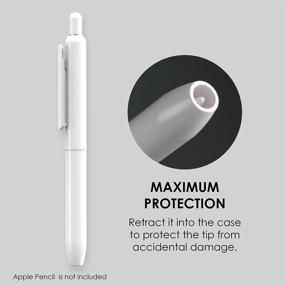 img 2 attached to 🖊️ Ztylus Apple Pencil Protective Case: Clip-On Design with Retractable Tip, Cap Secure, iPad Pro & iPad 2019 Compatible (White)