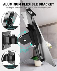 img 1 attached to 🔒 AboveTEK Tablet Wall Mount: Secure Anti-Theft Holder for 7-11 Inch Tablets - iPad, Galaxy Tab, Fire, and More - Articulating Swivel, Portrait/Landscape - Black