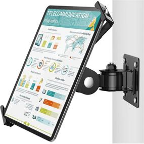 img 4 attached to 🔒 AboveTEK Tablet Wall Mount: Secure Anti-Theft Holder for 7-11 Inch Tablets - iPad, Galaxy Tab, Fire, and More - Articulating Swivel, Portrait/Landscape - Black