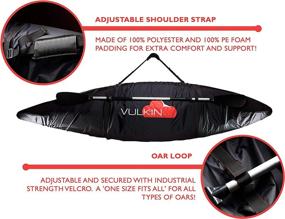 img 3 attached to 🚣 Protect and Transport Your Kayak with the VULKIN Kayak Cover and Carrier: Waterproof, Adjustable, UV-Resistant Shield for 7 ft - 12 ft Kayaks