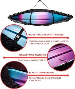 img 2 attached to 🚣 Protect and Transport Your Kayak with the VULKIN Kayak Cover and Carrier: Waterproof, Adjustable, UV-Resistant Shield for 7 ft - 12 ft Kayaks