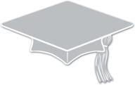 🎓 silver mini grad cap cutouts by beistle - 6 inch логотип