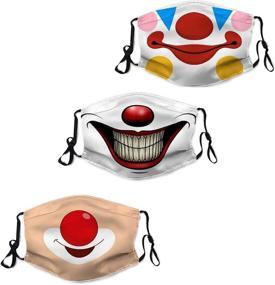 img 4 attached to 🎭 Anime Face Mask 3PCS - Adjustable Halloween Mask for Men and Women