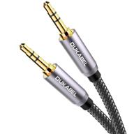 🔌 durable dukabel top series 3.5mm aux cable - lossless audio, gold-plated, nylon braided, male to male stereo cord - ideal for car, headphones, speakers, home stereos logo