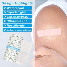 img 3 attached to Waterproof Transparent Protective Antibacterial 40InchesTattoo