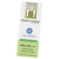 🧼 clean + easy small sensitive roll-on wax refill: hygienic hair removal for sensitive skin - 3 pack logo