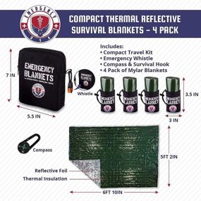 img 2 attached to 🔥 Essential Reflective Military Emergency Blanket Pack: Stay Warm and Protected