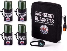 img 4 attached to 🔥 Essential Reflective Military Emergency Blanket Pack: Stay Warm and Protected