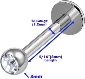 img 3 attached to Surgical Piercing Jewelry Cartilage Crystal