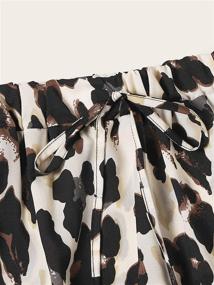 img 1 attached to 🐆 SheIn Women's Leopard Drawstring Ruffle Clothing: Flawless Feminine Fashion