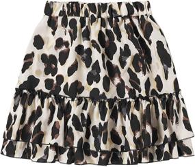 img 3 attached to 🐆 SheIn Women's Leopard Drawstring Ruffle Clothing: Flawless Feminine Fashion