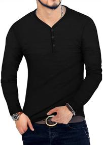 img 2 attached to 👕 Stylish MLANM Casual Henley Men's T-Shirt for Fashionable Men