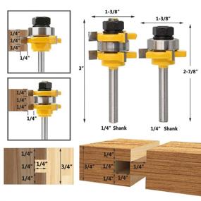 img 3 attached to 🛠️ Усовершенствованные деревообрабатывающие режущие инструменты Yakamoz для язычково-пазовой фрезеровки
