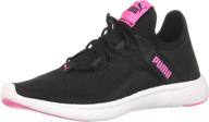 puma womens softride trainer black luminous logo