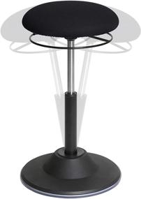 img 4 attached to 🪑 Seville Classics Airlift 360 Active Balance Non-Slip Desk Stool, Black - Adjustable Ergonomic Wobble Sit-Stand for Improved Posture