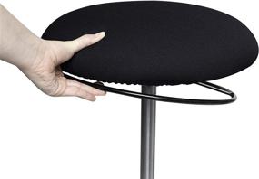 img 2 attached to 🪑 Seville Classics Airlift 360 Active Balance Non-Slip Desk Stool, Black - Adjustable Ergonomic Wobble Sit-Stand for Improved Posture