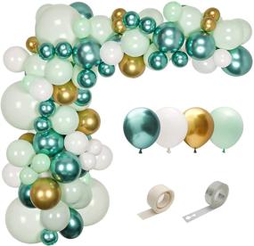 img 4 attached to NANAKKI Emerald Balloons Decorations Supplies