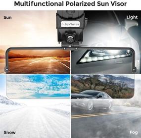 img 2 attached to 🌞 JoyTutus Car Sun Visor Extender, 360° Rotatable, Polarized Protection from Glare, Dazzling & UV Rays, Safe Driving for Car SUV, Fits 4.7''- 7.8'' Original Visor