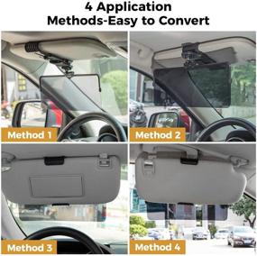 img 3 attached to 🌞 JoyTutus Car Sun Visor Extender, 360° Rotatable, Polarized Protection from Glare, Dazzling & UV Rays, Safe Driving for Car SUV, Fits 4.7''- 7.8'' Original Visor