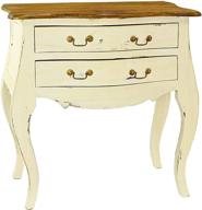 exquisite antique revival madilyn double-drawer bureau in distressed white: timeless elegance for your home logo