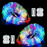 🌈 holriaye120 led rope lights: vibrant colors changing tube strip light for indoor/outdoor décor - battery operated string lights with remote control логотип