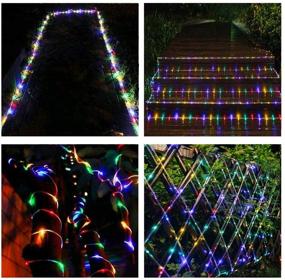 img 1 attached to 🌈 Holriaye120 LED Rope Lights: Vibrant Colors Changing Tube Strip Light for Indoor/Outdoor Décor - Battery Operated String Lights with Remote Control