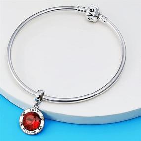 img 2 attached to 🎁 AMATOLOVE Birthstone Charms for Bracelets Jan-Dec, Happy Birthday Bead Charm for Women and Girls – Cute CZ Gifts