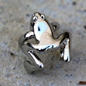 img 1 attached to 🐸 316L Stainless Steel Tree Frog Fake Cartilage Ear Cuff - No Piercing Required!