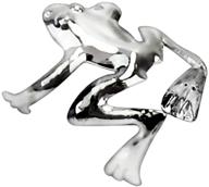 🐸 316l stainless steel tree frog fake cartilage ear cuff - no piercing required! logo