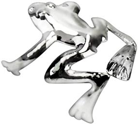 img 4 attached to 🐸 316L Stainless Steel Tree Frog Fake Cartilage Ear Cuff - No Piercing Required!