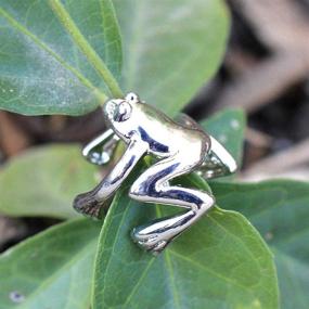 img 2 attached to 🐸 316L Stainless Steel Tree Frog Fake Cartilage Ear Cuff - No Piercing Required!
