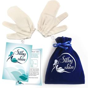 img 4 attached to 🧤 Gentle and Luxurious Silky Skin Garshana Gloves: Ayurvedic Raw Silk Massage for Skin Exfoliation, Lymphatic Drainage, Acne Scar Reduction, Cellulite Massager, and Toxin Removal - Complete with Quality Storage Bag