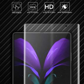 img 3 attached to 📱 Набор из 3 мягких защитных пленок для экрана для Samsung Galaxy Z Fold 2 5G (не подходит для Z Fold 3) от Orzero - высокое разрешение, без пузырей, пожизненная замена