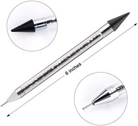 img 3 attached to 💎 Amaoz Rhinestone Jewel Pickup Tool - Dual-ended Dotting Pen for Nails, Crafts, and Eye Makeup - 3500PCS of Flat Back Gems and Round Rhinestones - Mix SS4 6 10 12 16 - Perfect for Clothes and Shoes