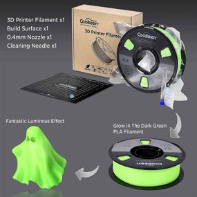 img 1 attached to Glow In The Dark PLA Filament 1 by CooBeen: Innovative Illumination for 3D Prints