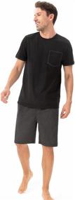 img 4 attached to DAVID ARCHY Men's Short Sleeve Loungewear: Ultimate Comfort for a Good Night's Sleep